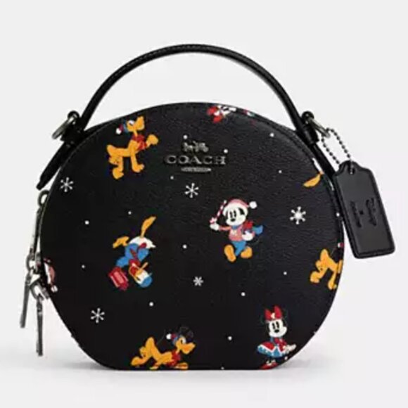 Coach - Disney X Coach Canteen Crossbody Bag with Holiday Print (NWT) - Picture 1 of 4